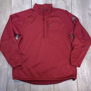 Nike Golf Pullover Mens Medium Red Therma-FIT 1/4 Zip Angus Glen Golf Club Logo